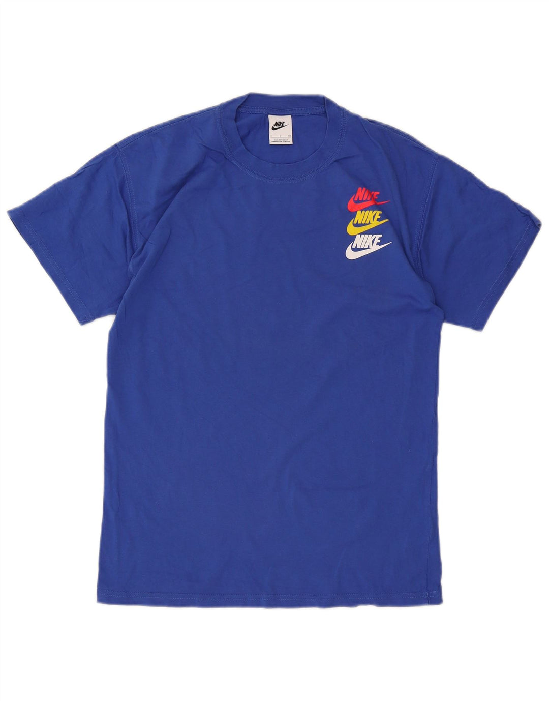 Męski T-shirt z grafiką Nike, mały, niebieski, bawełniany