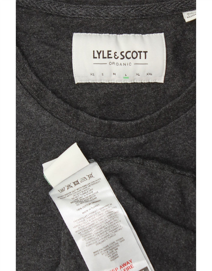Męski T-shirt Lyle & Scott, duży, szary, bawełniany