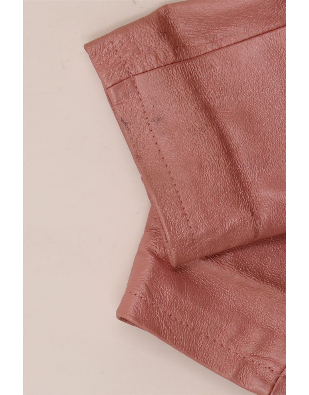 Kurtka skórzana damska vintage UK 18 XL Różowa skóra