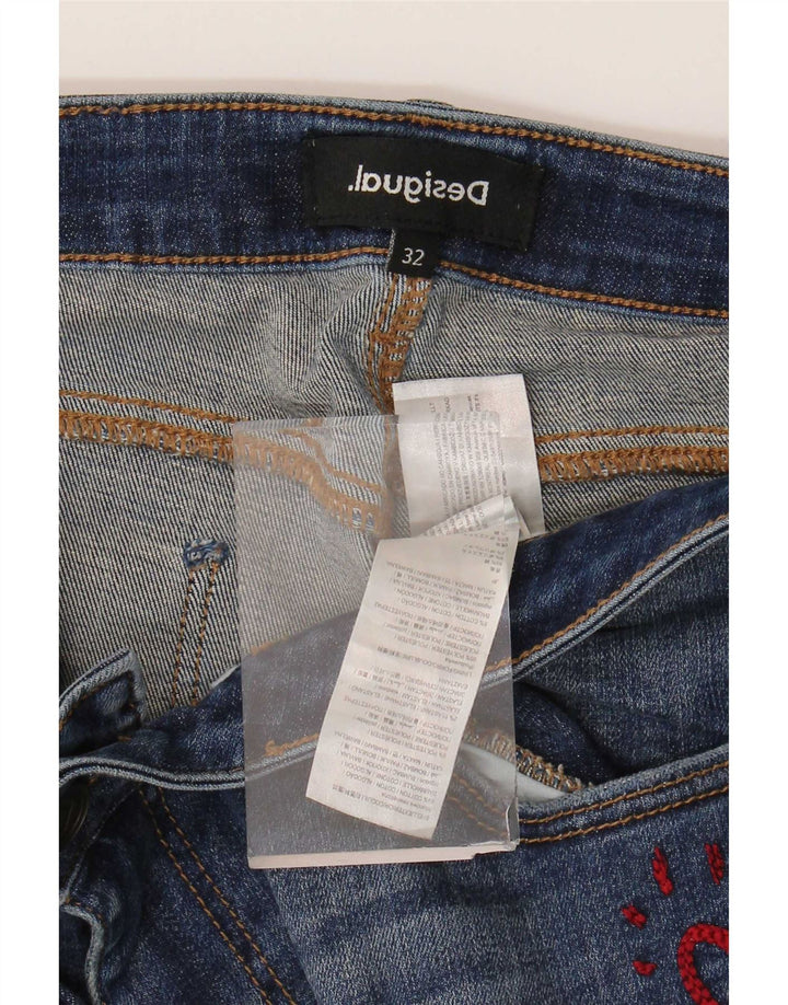 Damskie jeansy Desigual w trudnej sytuacji W32 L26, niebieskie, bawełniane