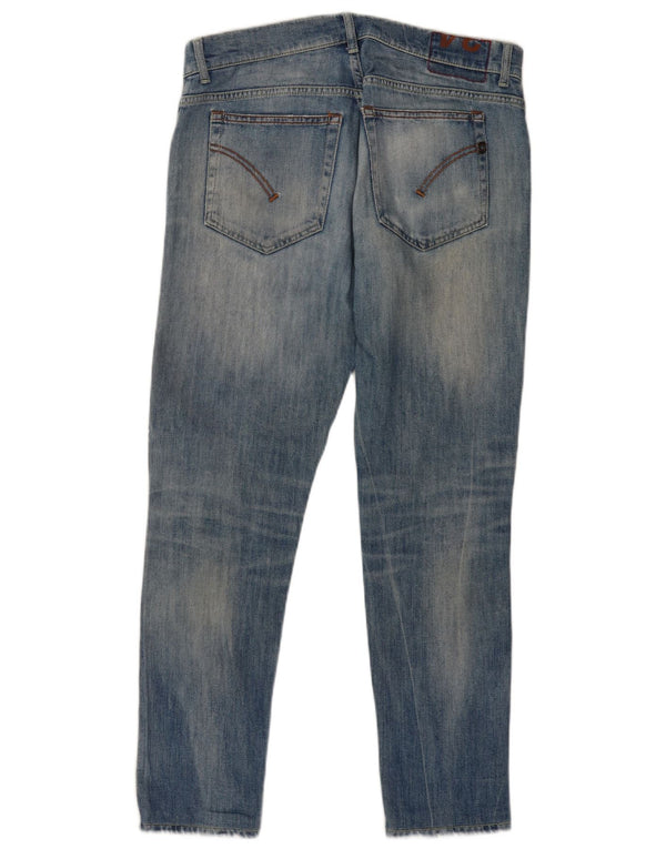 Dondup Męskie Ritchie Distressed Slim Jeans W34 L29 Niebieskie bawełniane