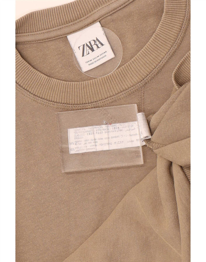 Męska bluza Zara Sweter w kolorze średniego beżu, bawełniana