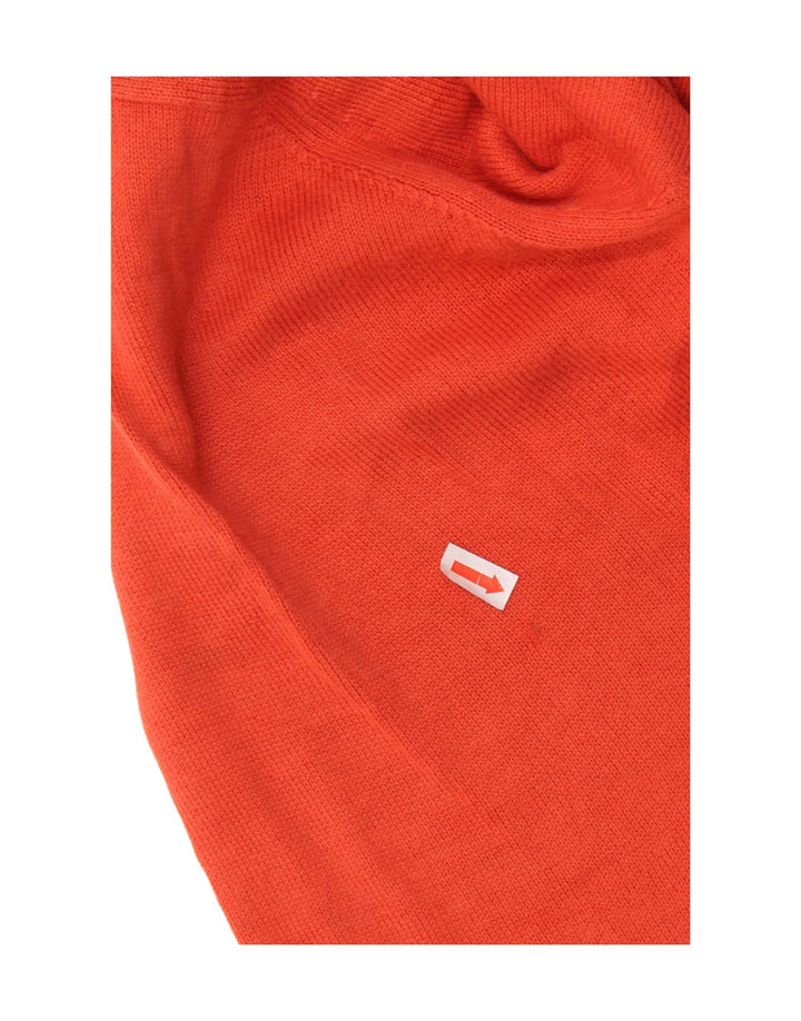 Lacoste Męski sweter z okrągłym dekoltem, rozmiar 4, średni pomarańczowy, bawełniany