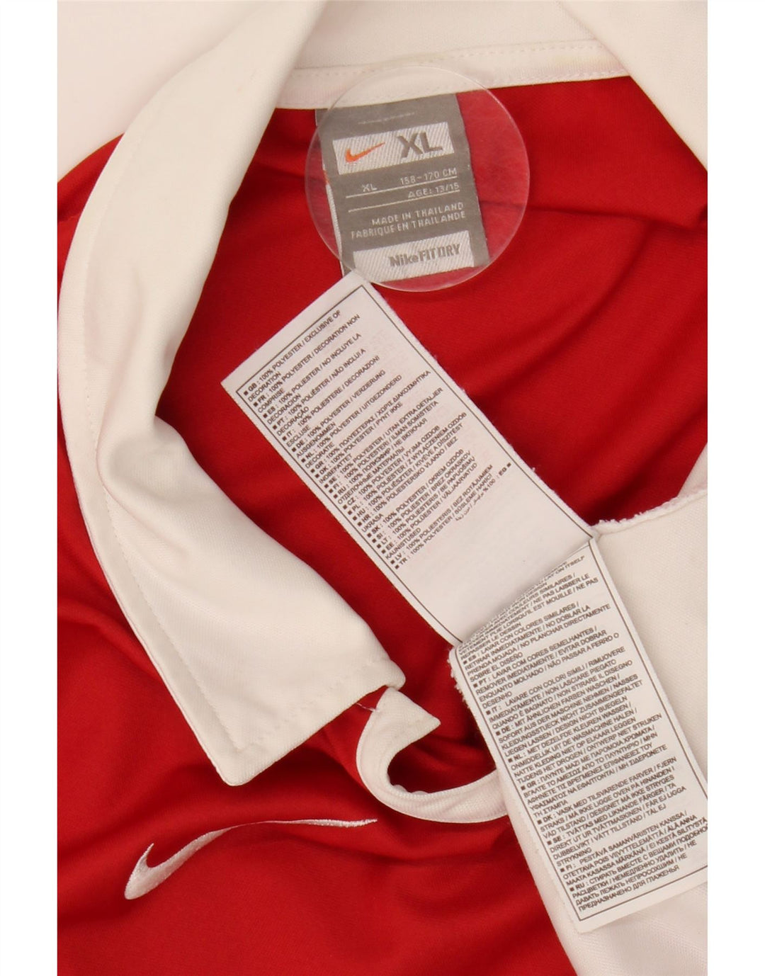 Chłopięca koszulka polo NIKE, 13-14 lat, XL, czerwony, blokowy poliester