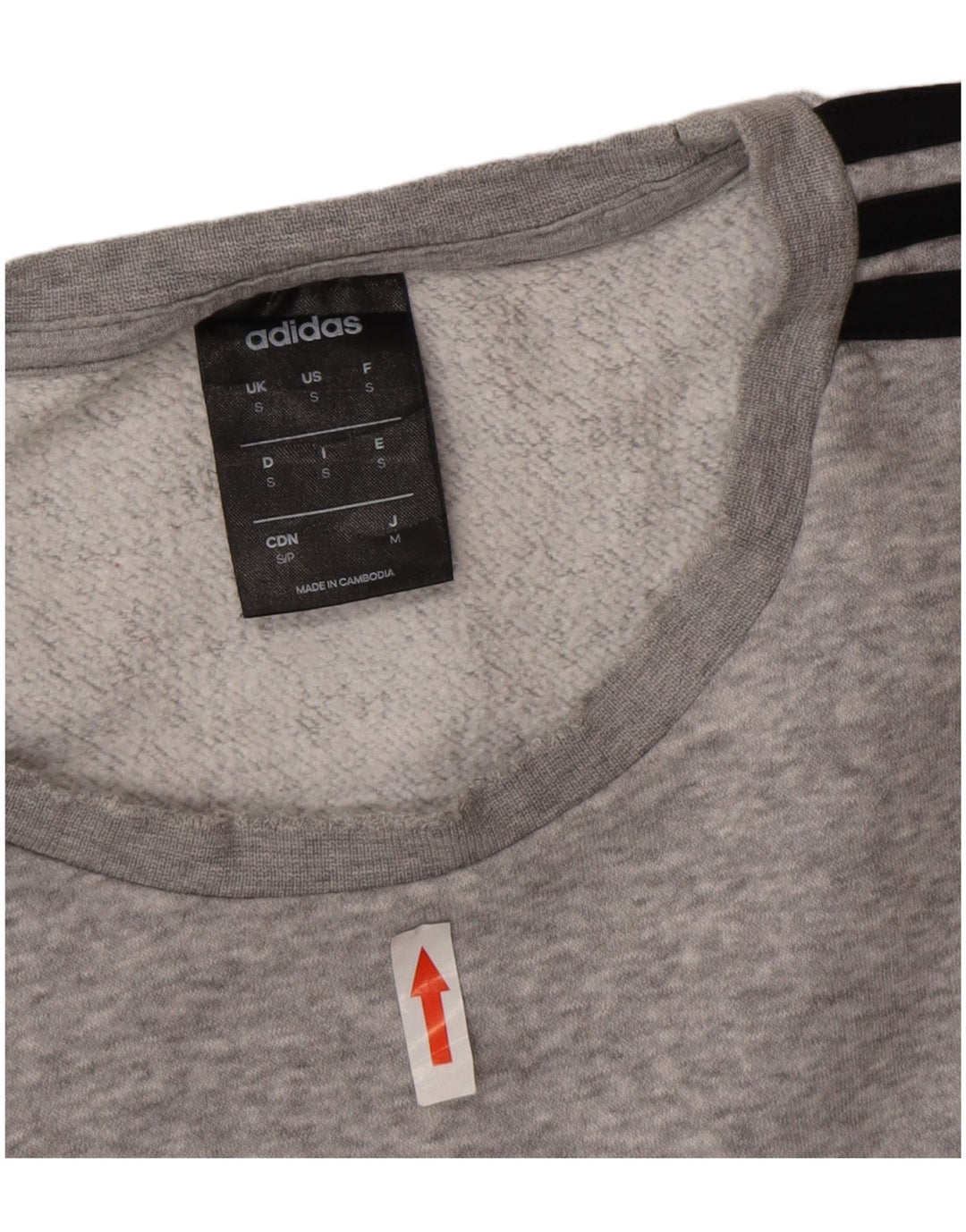 Męska bluza Adidas z grafiką, mała, szara, nakrapiana bawełna