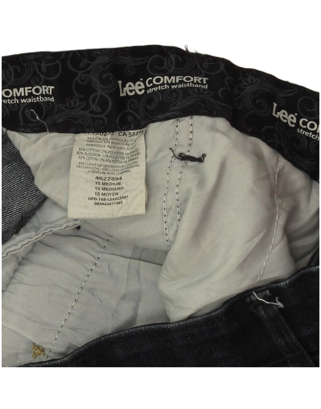 Damskie spodenki jeansowe Lee US 10 Large W32 Granatowa bawełna