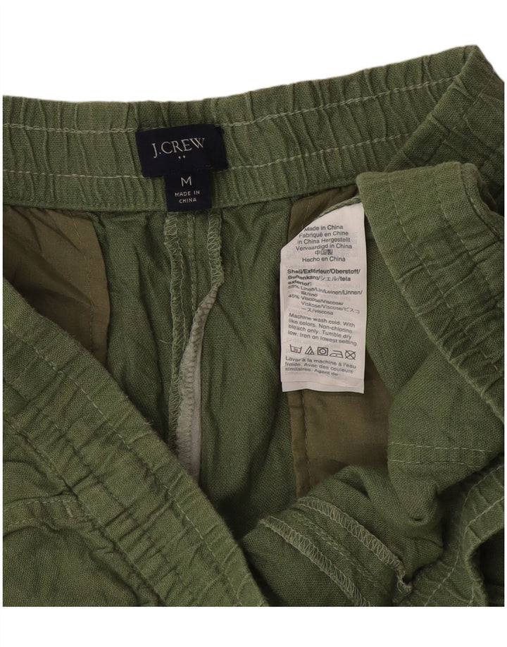 Damskie spodenki Chino J. Crew Medium W30, zielone lniane