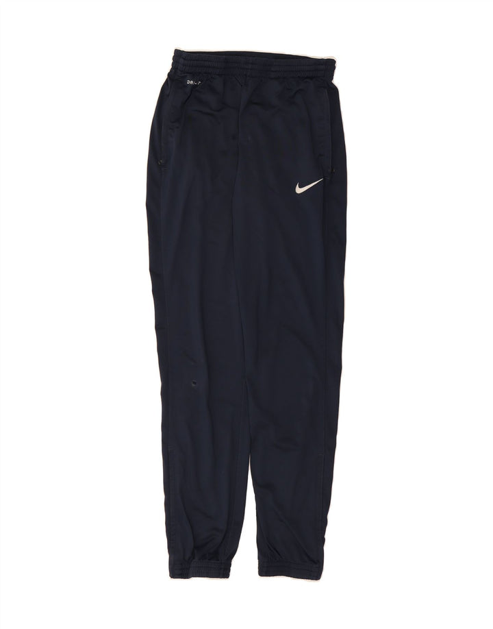 NIKE Mens Dri Fit Tracksuit Trousers Joggers Small Navy Blue Polyester Vintage Nike and Second-Hand Nike from Messina Hembry 