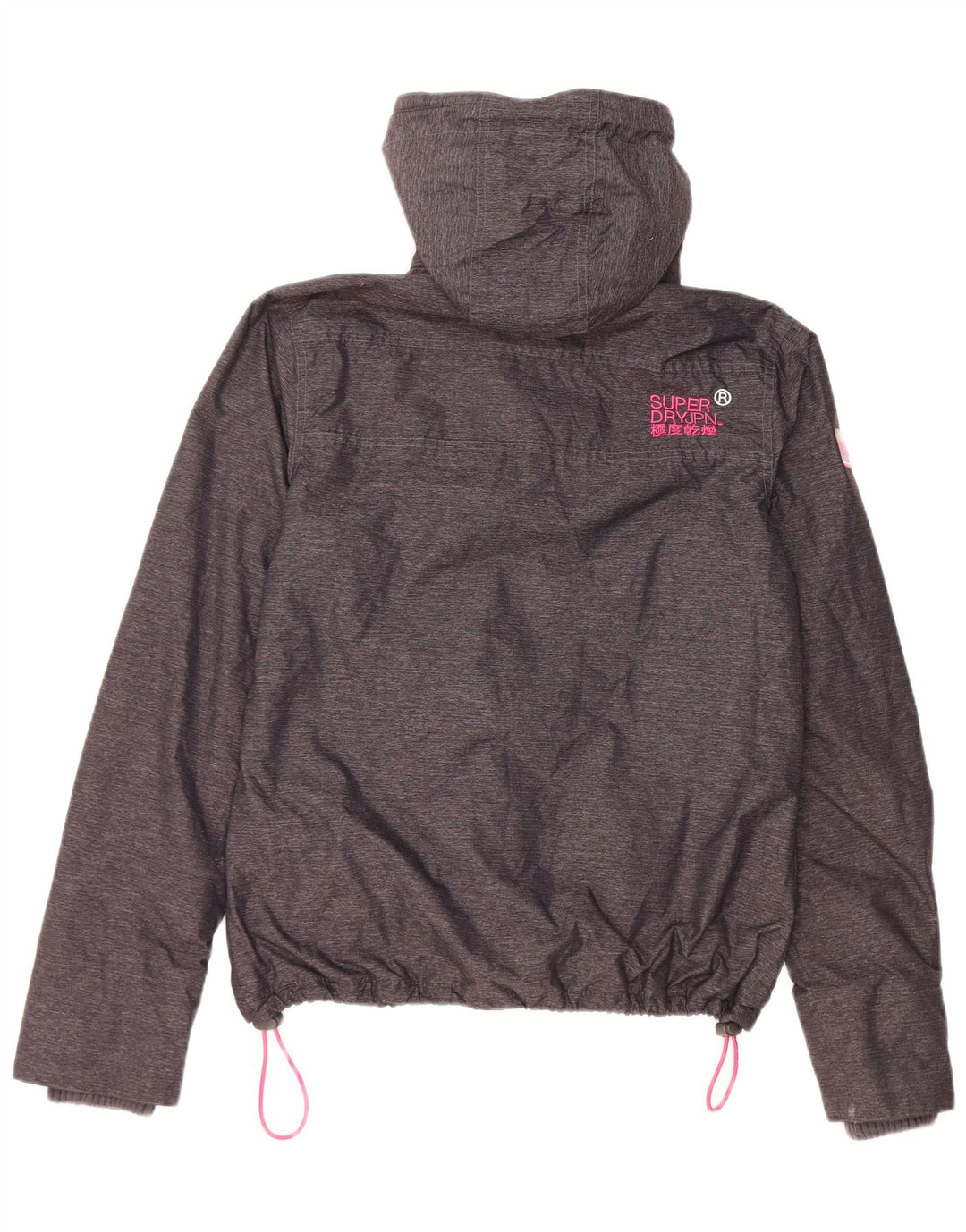 Damska wiatrówka z kapturem Superdry UK 14, średnia czarna