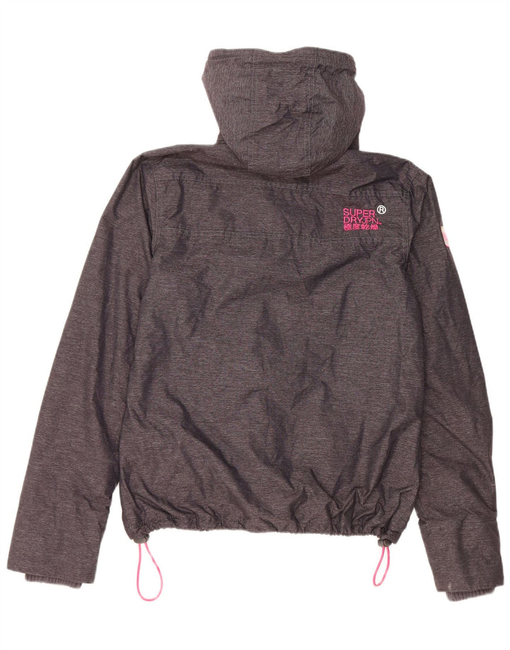 Damska wiatrówka z kapturem Superdry UK 14, średnia czarna