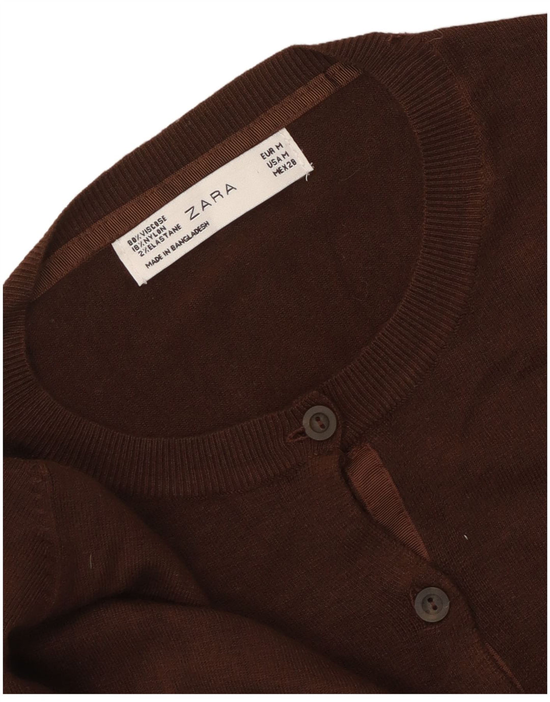 Sweter damski Zara UK 14 Średni brązowy wiskoza