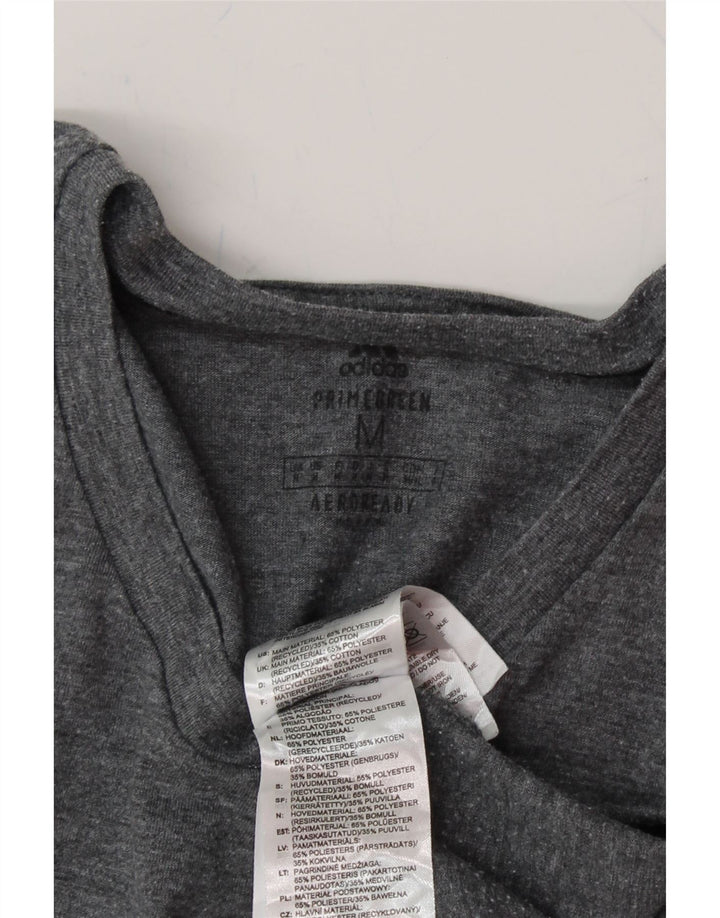 ADIDAS Mens Aeroready T-Shirt Top Medium Grey Polyester Vintage Adidas and Second-Hand Adidas from Messina Hembry 