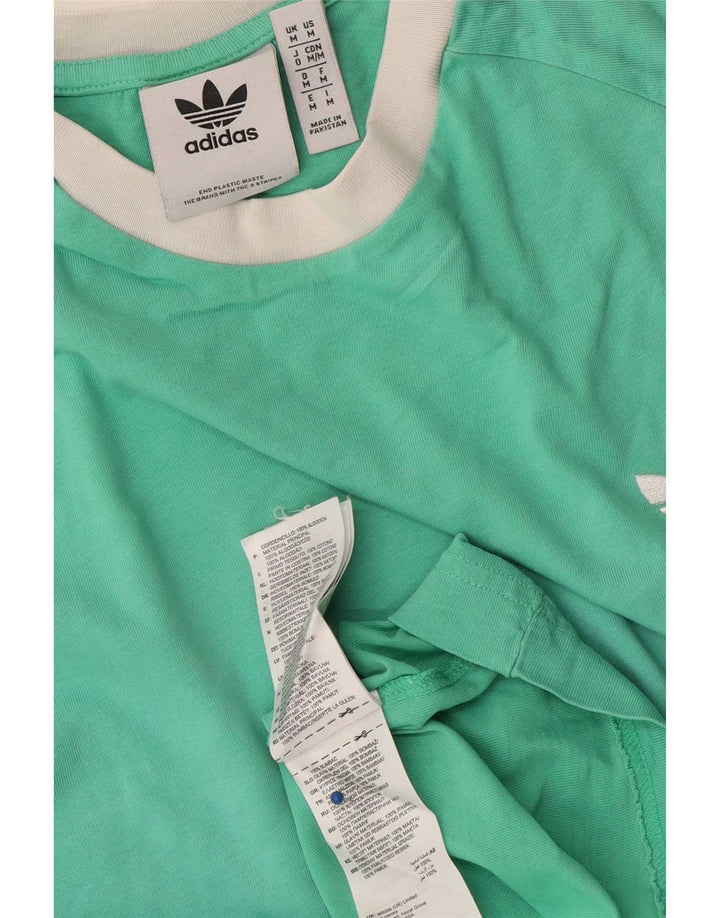 Adidas Męski T-shirt Top Średni Zielony Bawełna