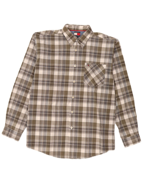 Koszula chłopięca Tommy Hilfiger 15-16 lat XL, khaki, bawełniana krata