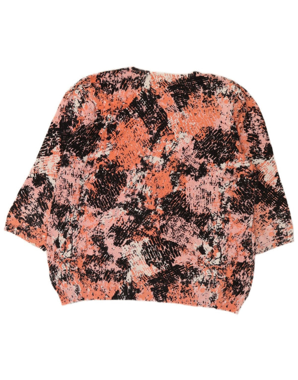 Marks & Spencer Damski sweter z abstrakcyjnym wzorem i okrągłym dekoltem, UK 16, duży