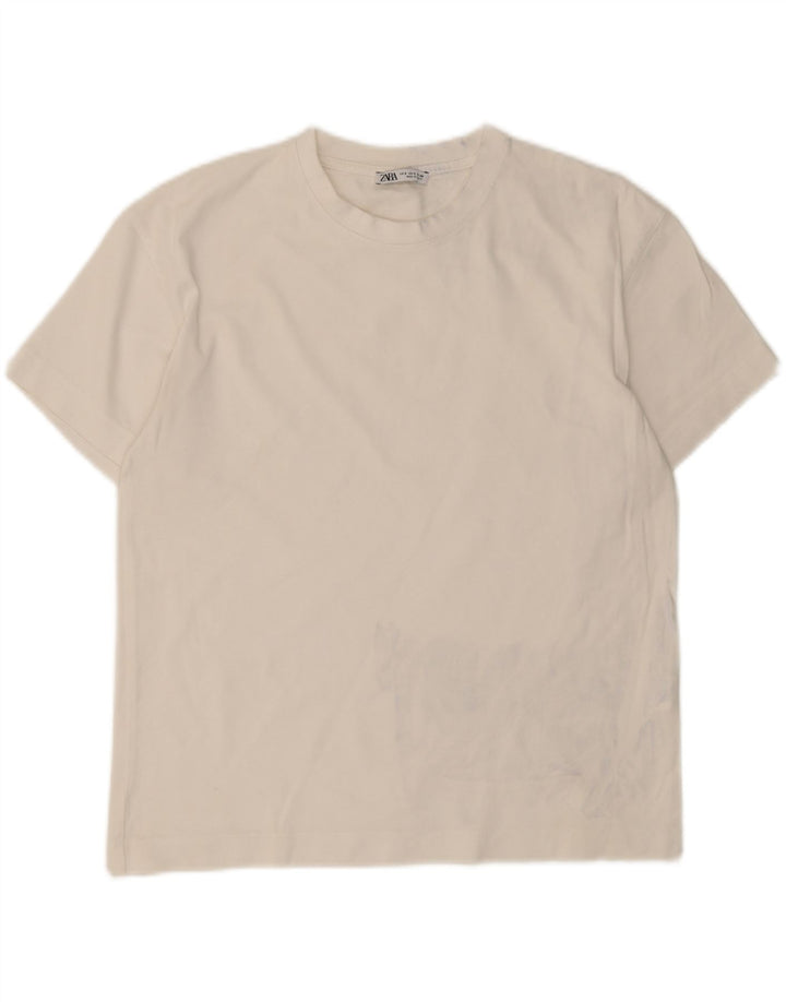 ZARA Mens T-Shirt Top Small White Cotton Vintage Zara and Second-Hand Zara from Messina Hembry 