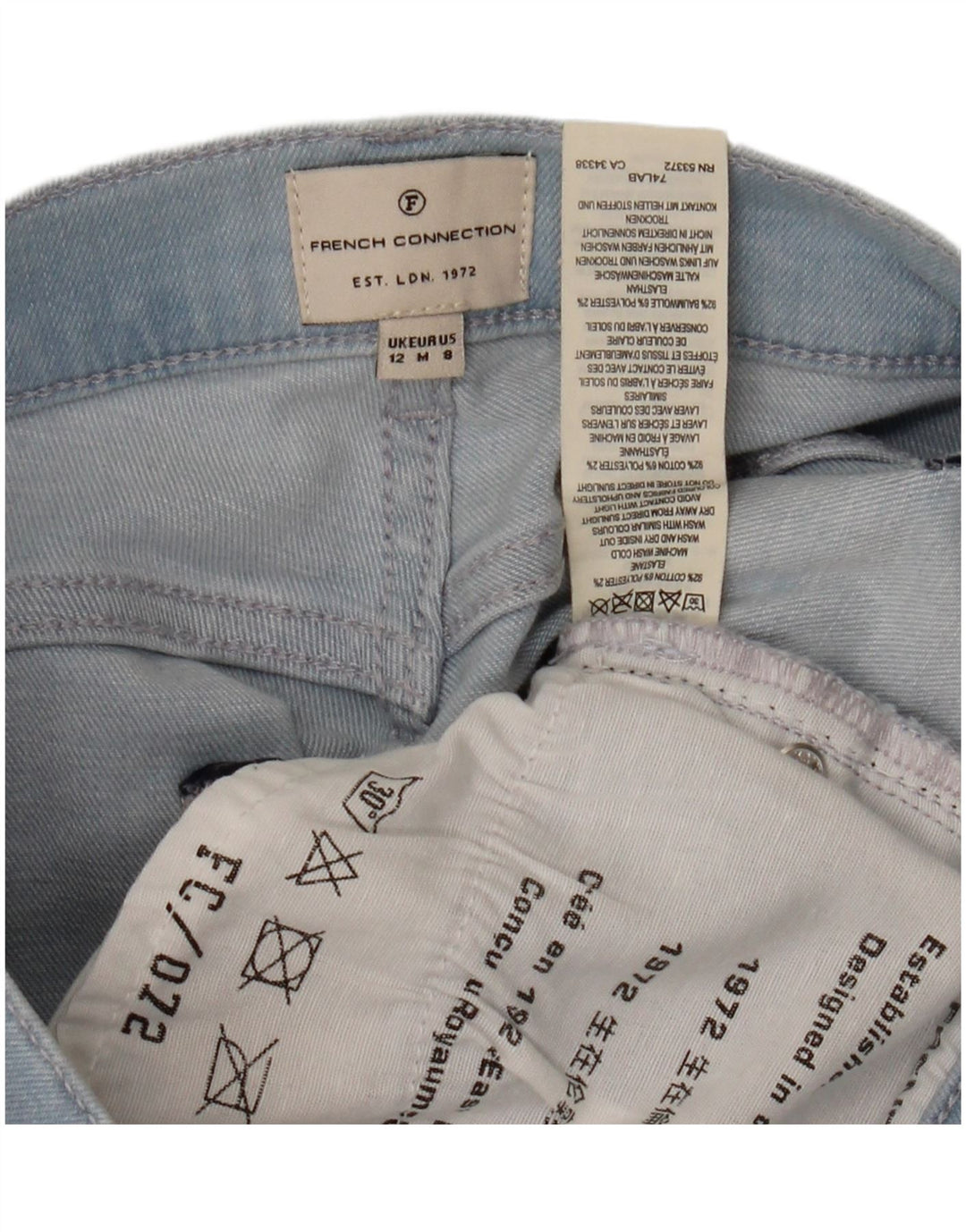 Dżinsy damskie FRENCH CONNECTION UK 12 Medium W30 L28 Niebieska bawełna