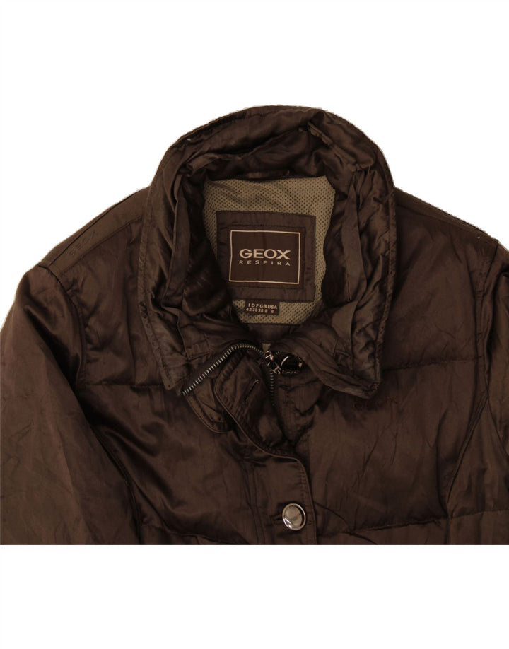 GEOX Womens Padded Jacket UK 8 Small Brown Polyester Vintage Geox and Second-Hand Geox from Messina Hembry 