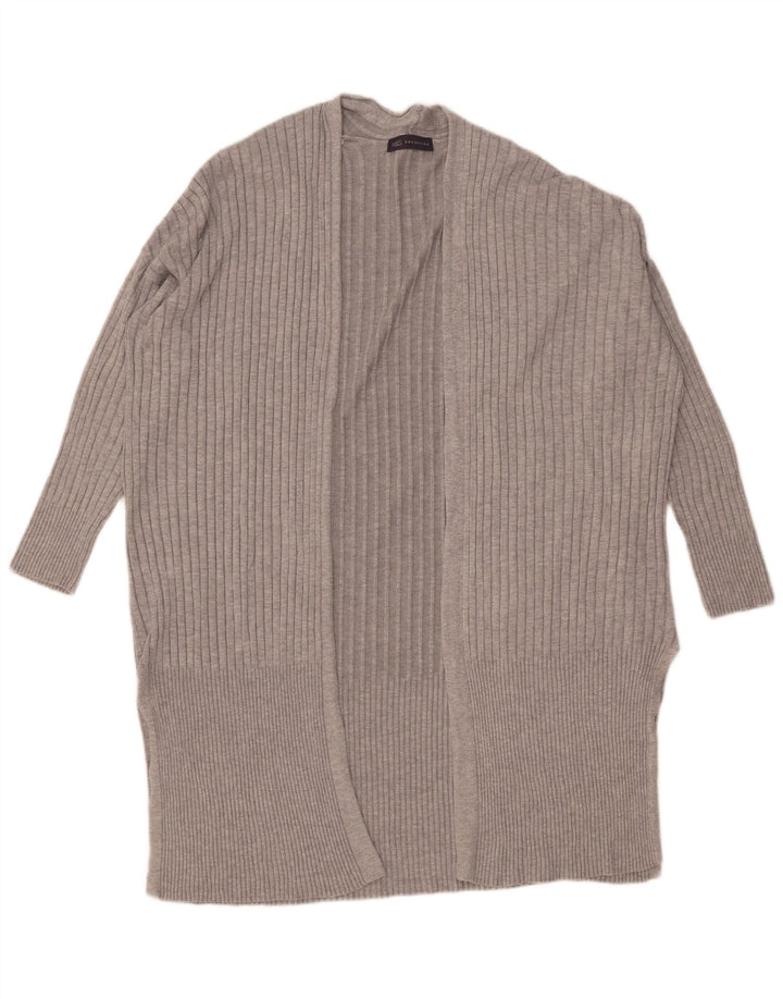 Marks & Spencer Damski sweter rozpinany o długim kroju, UK 14, średni szary