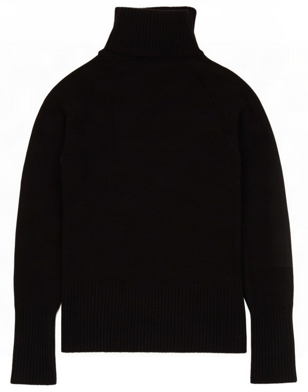 Damski sweter z golfem Tommy Hilfiger UK 10 Small, czarny, bawełniany