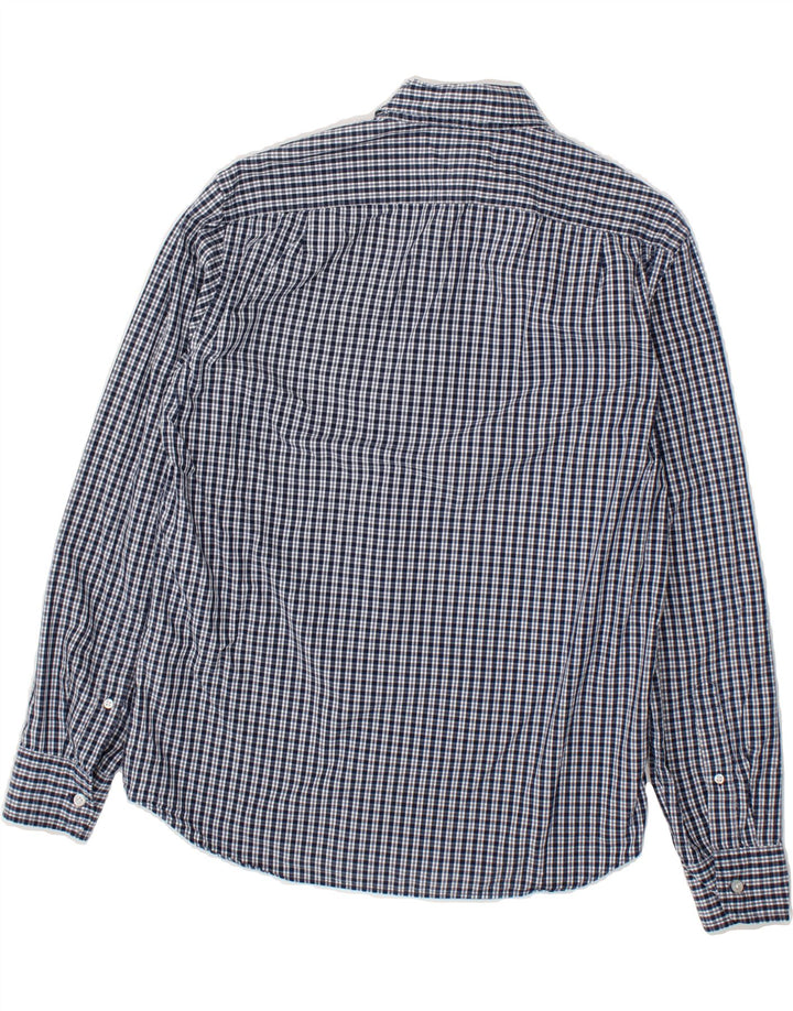 J. CREW Mens Slim Shirt Medium Blue Check Cotton Vintage J. Crew and Second-Hand J. Crew from Messina Hembry 