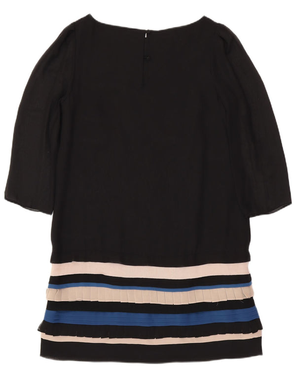 Damska sukienka płaszczowa z rękawem 3/4 MONSOON UK 12, średnie czarne paski