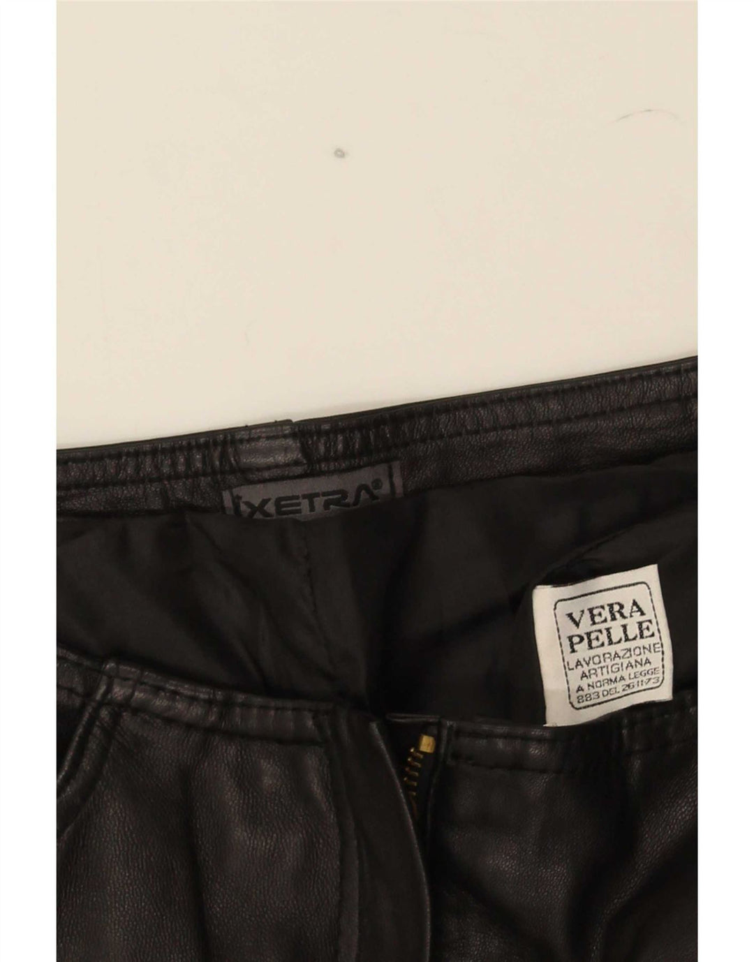 Damskie spodnie skórzane Bootcut XETRA IT 42 Medium W28 L32 Czarne