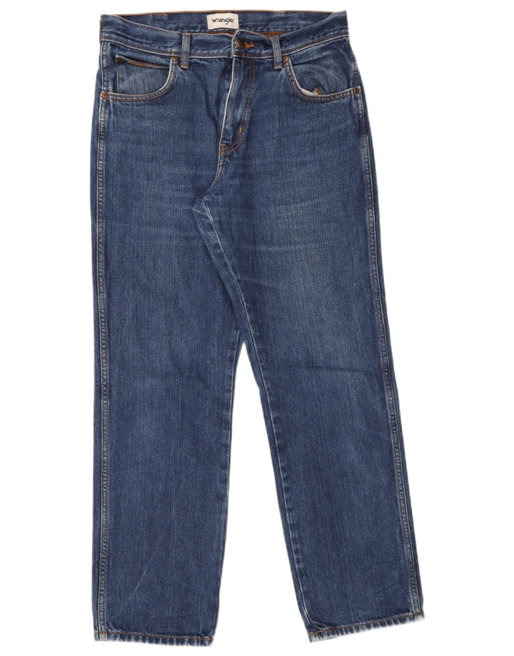 Wrangler Męskie Proste Dżinsy W32 L30 Niebieskie Bawełniane