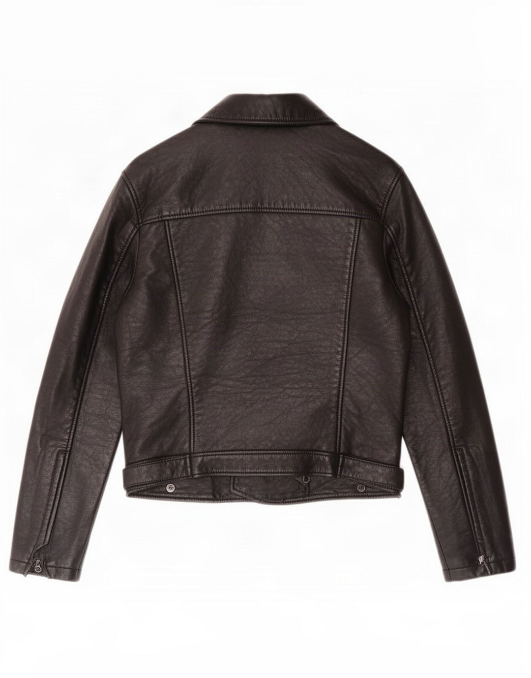 Damska skórzana kurtka motocyklowa Topshop UK 12, średnia czarna