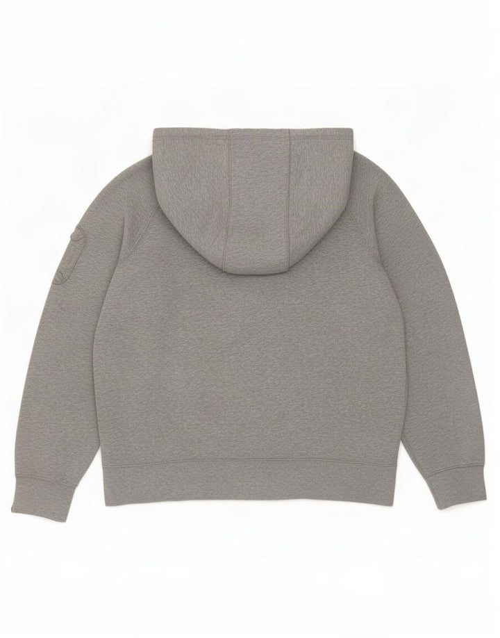 Męski sweter z kapturem i zamkiem błyskawicznym Nike, duży, szary, bawełniany