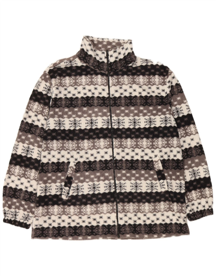 Męska kurtka polarowa VINTAGE UK 44 2XL Szara Fair Isle