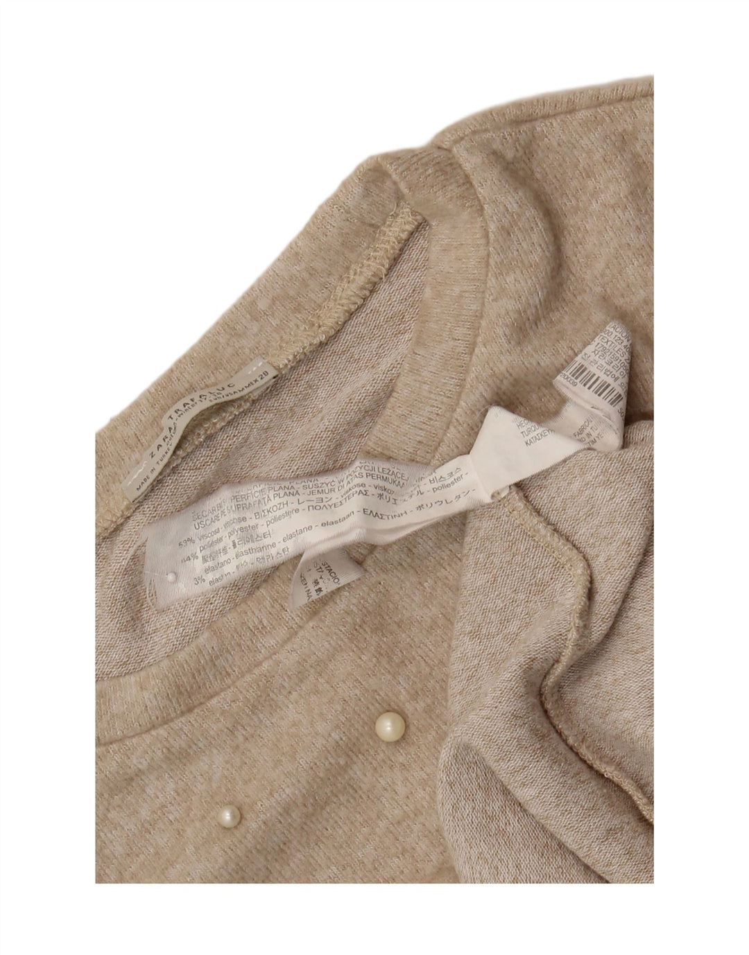 Bluzka damska Zara Trafaluc Oversize UK 14 Medium Beige Spotted