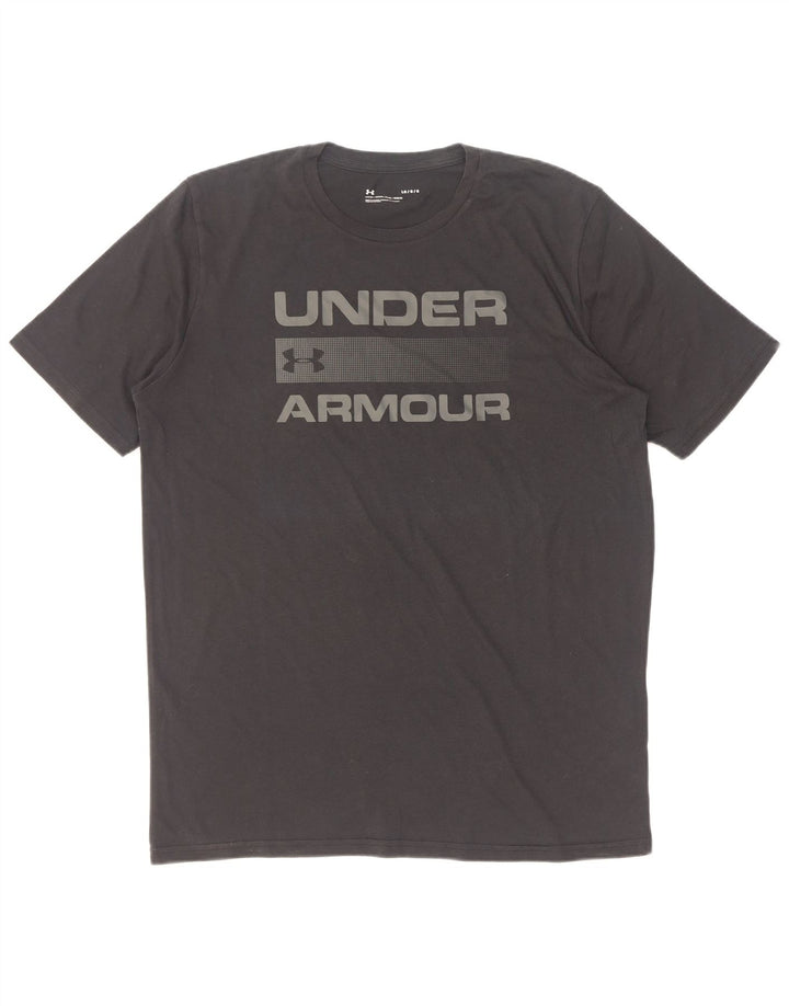Męska koszulka z grafiką Under Armour, duża, czarna, bawełniana