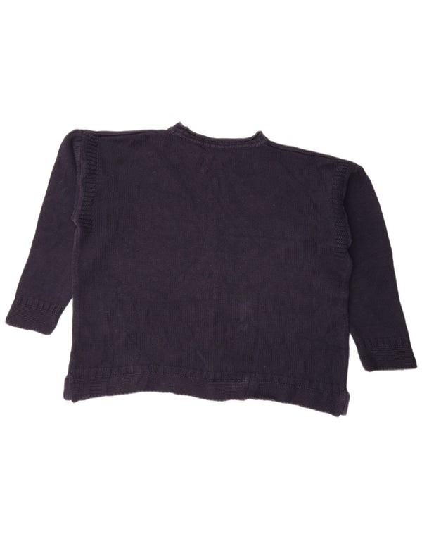 Marks & Spencer Womens Turtle Neck Jumper Sweater UK 18 XL Navy Blue