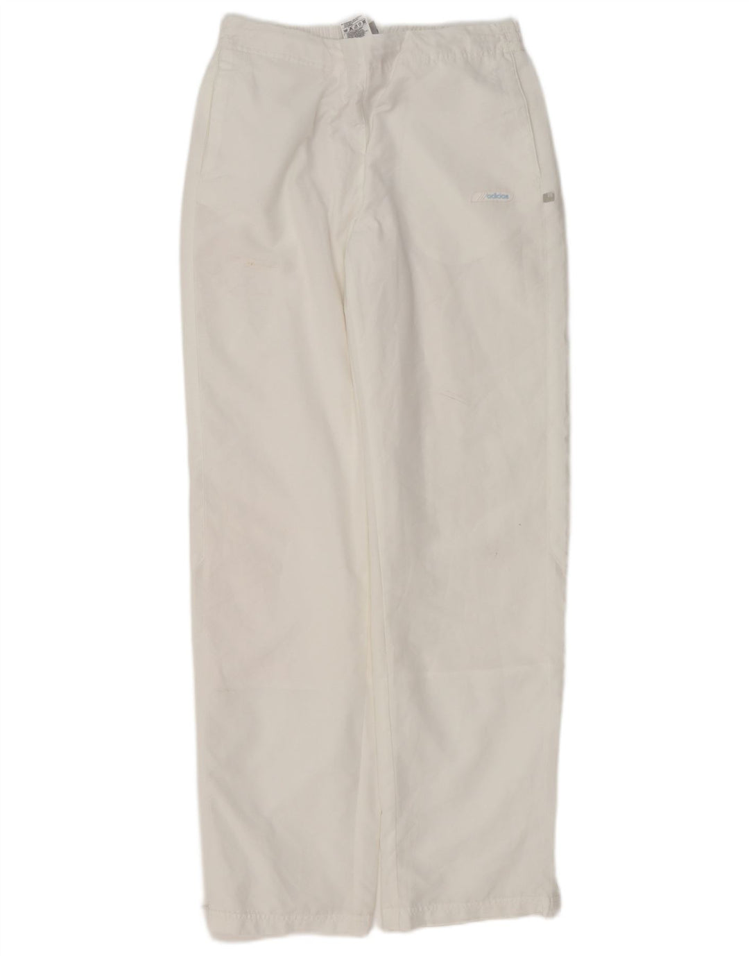 Damskie spodnie dresowe Adidas UK 14, duże, białe, poliestrowe