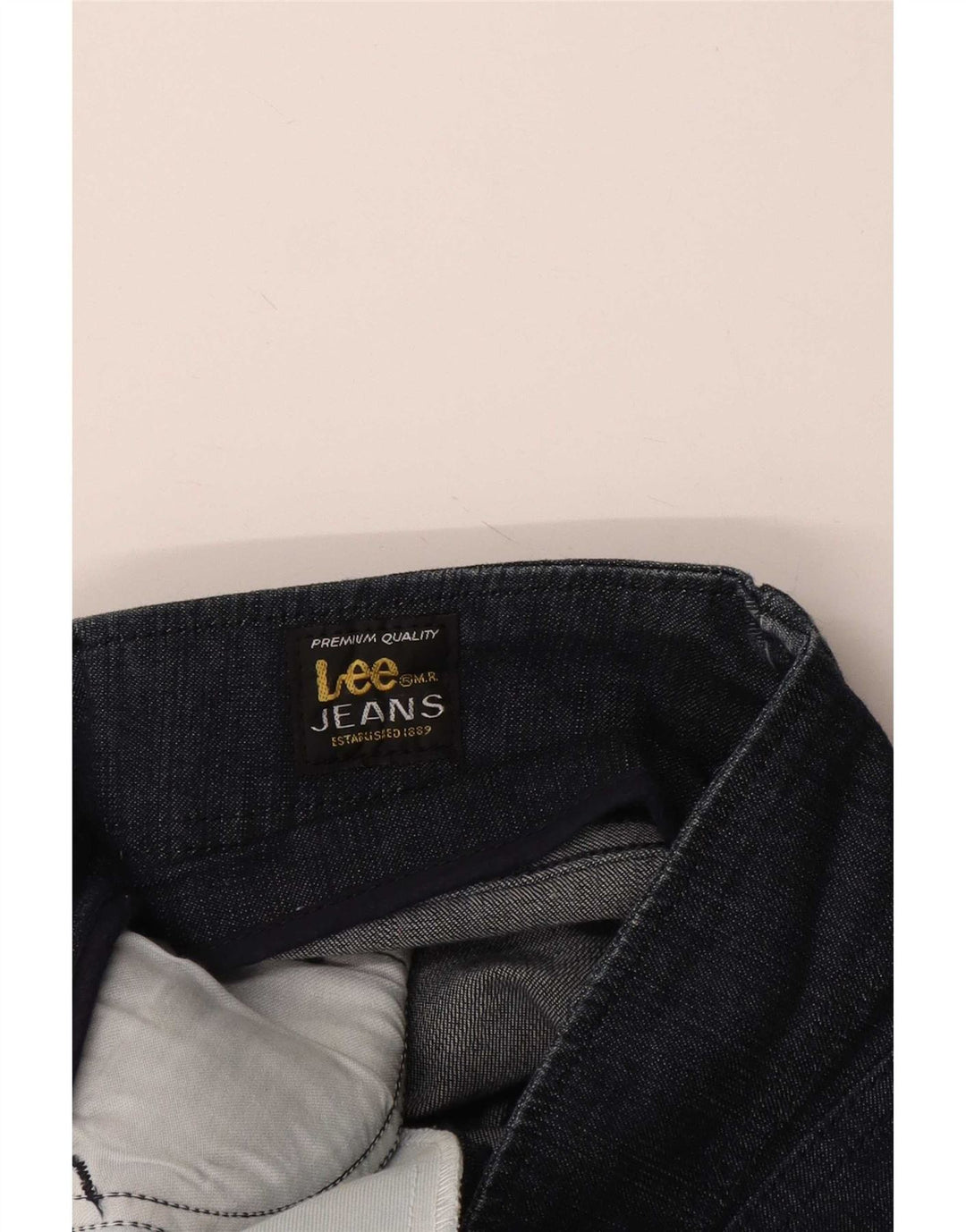 Damskie jeansy Lee Cropped W28 L24 granatowe