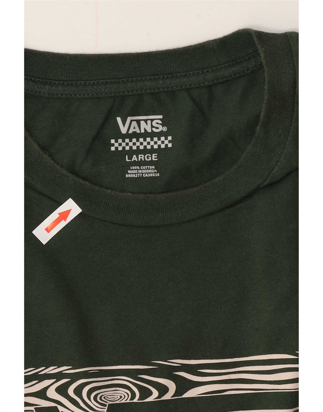 Męski T-shirt z grafiką Vans, duży, zielony, bawełniany