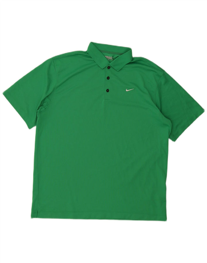 Męska koszulka polo NIKE Dri Fit XL, zielona, poliestrowa