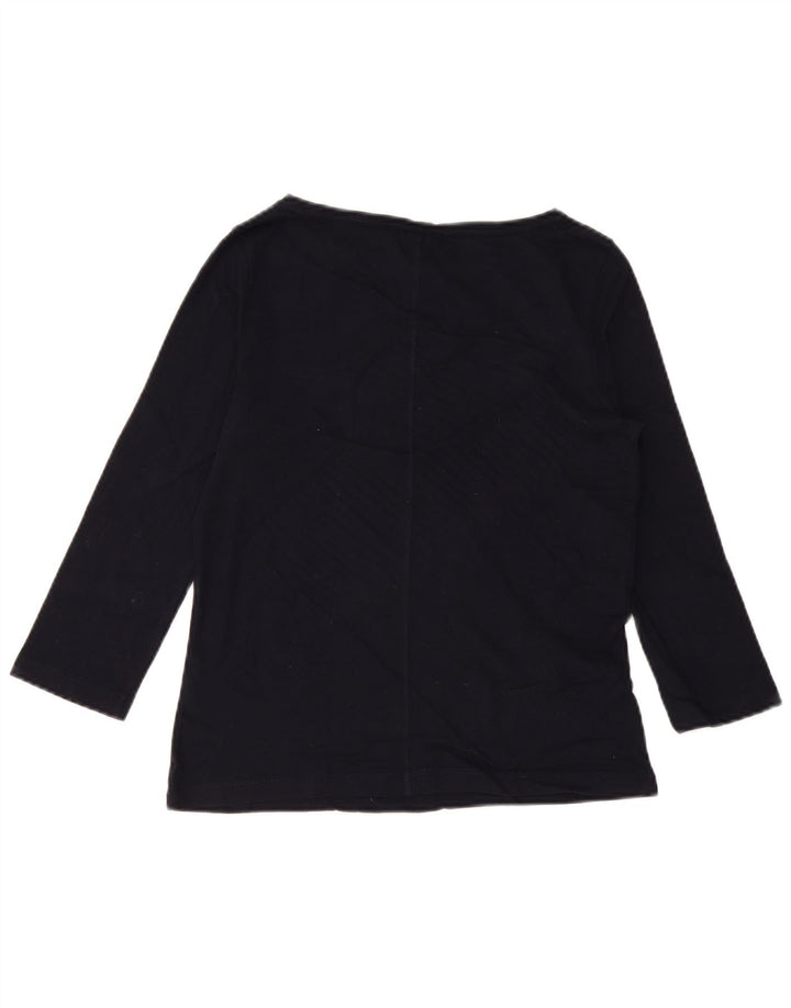 Top damski Tommy Hilfiger z rękawem 3/4 UK 10, mały, granatowy