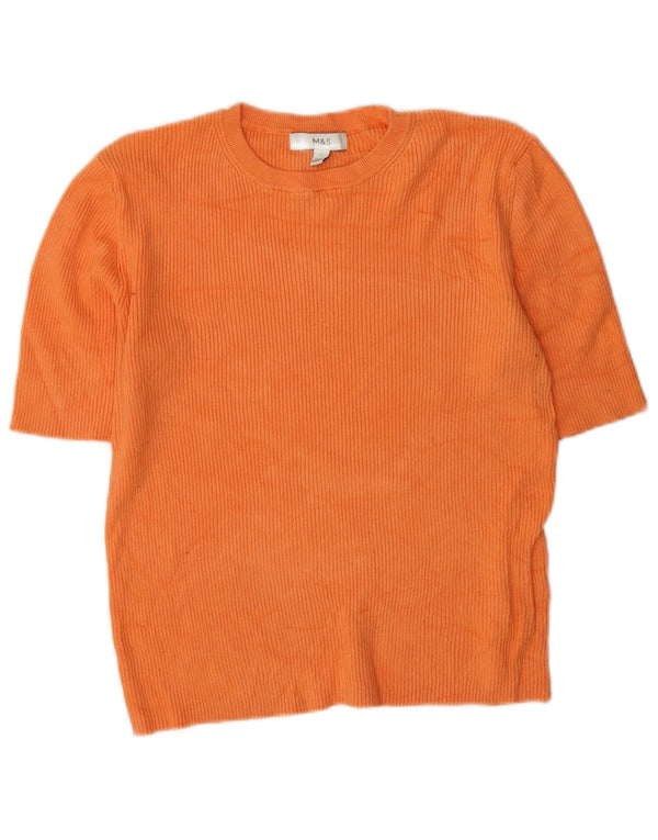 T-shirt damski Marks & Spencer Top UK 14, duży, pomarańczowy, wiskoza