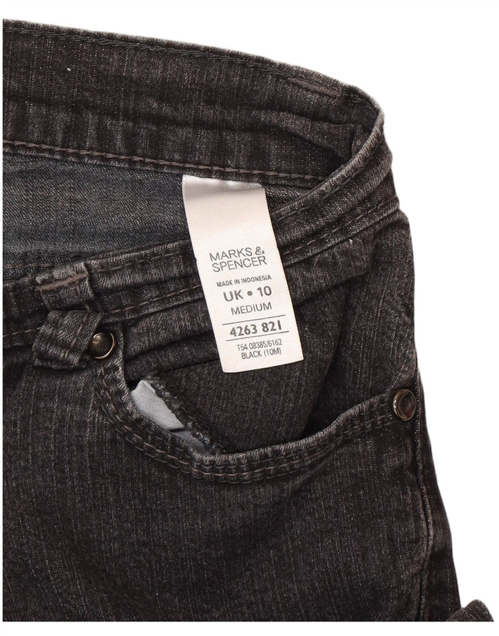 Marks & Spencer Damskie jeansy Bootcut UK 10 Small W27 L29 Czarna bawełna