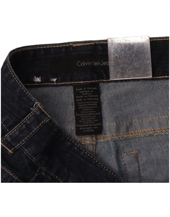 Damskie jeansy rozkloszowane Calvin Klein US 6 Medium W30 L32 Granatowa bawełna