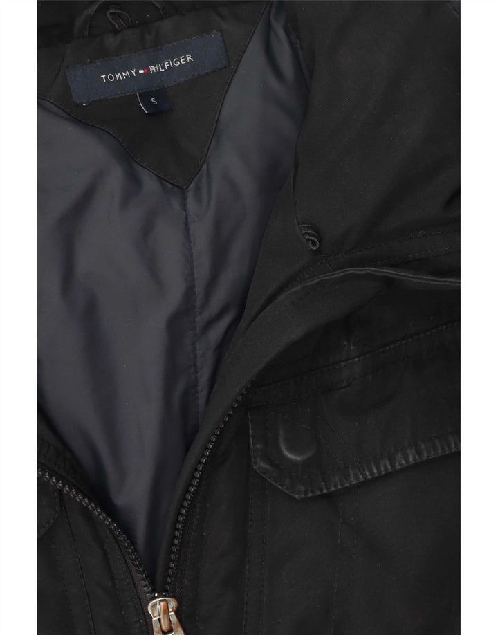 Męska ocieplana kurtka z kapturem Tommy Hilfiger UK 36 Small Black