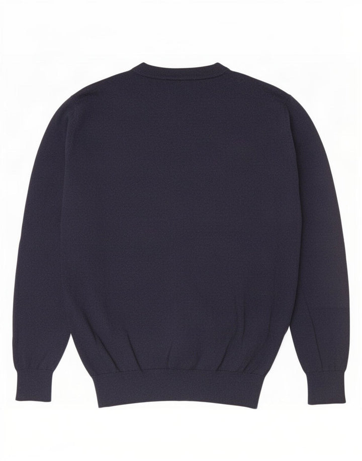 Męski sweter Massimo Dutti z dekoltem w kształcie litery V, średni granatowy