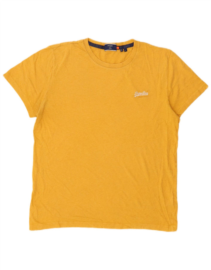 Męski T-shirt Superdry, duży, żółty