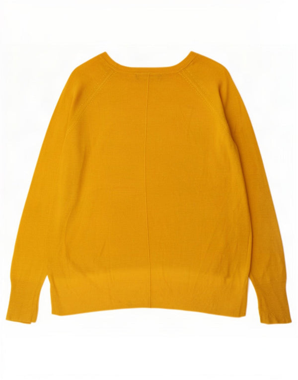 Damski sweter oversize z dekoltem w łódkę Zara UK 10, mały, żółty