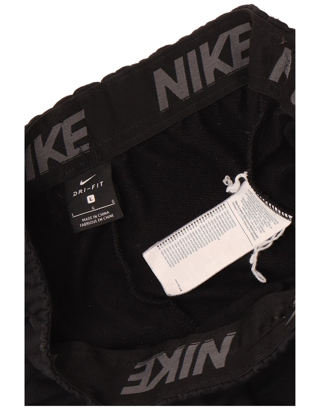 Męskie spodnie dresowe Nike Dri Fit, duże, czarne, poliestrowe