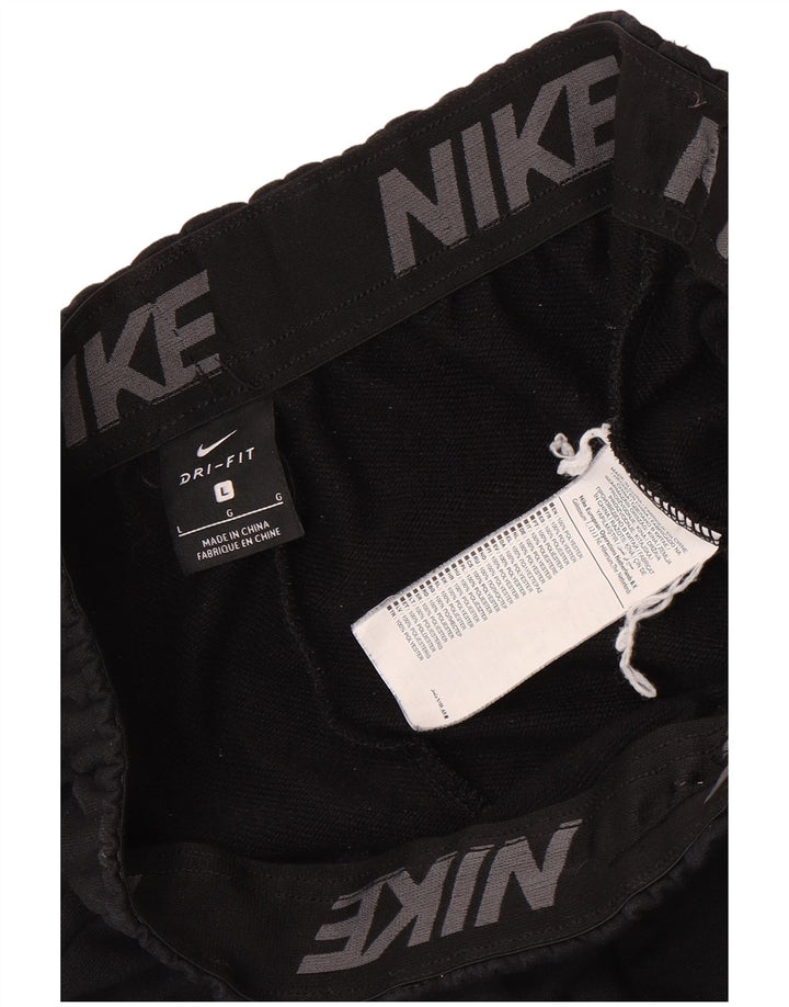 Męskie spodnie dresowe Nike Dri Fit, duże, czarne, poliestrowe