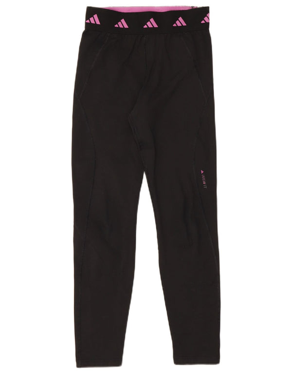 Legginsy Adidas Dziewczęce Aeroready Graphic 13-14 lat Czarny Poliester