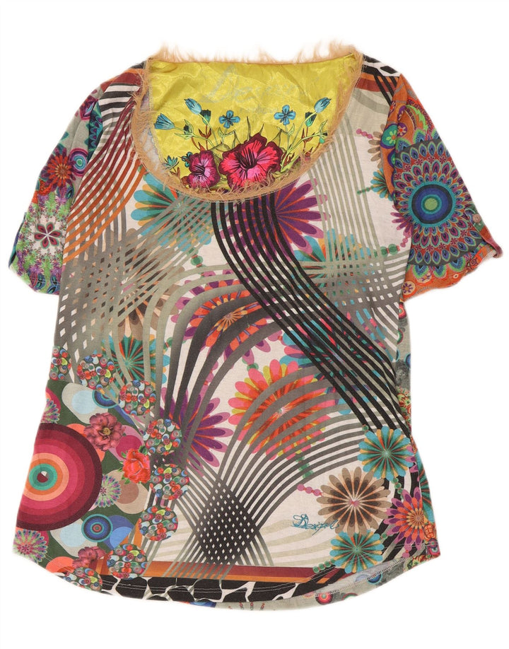 Damska bluzka Desigual Top UK 14, duża, wielokolorowa w kwiaty